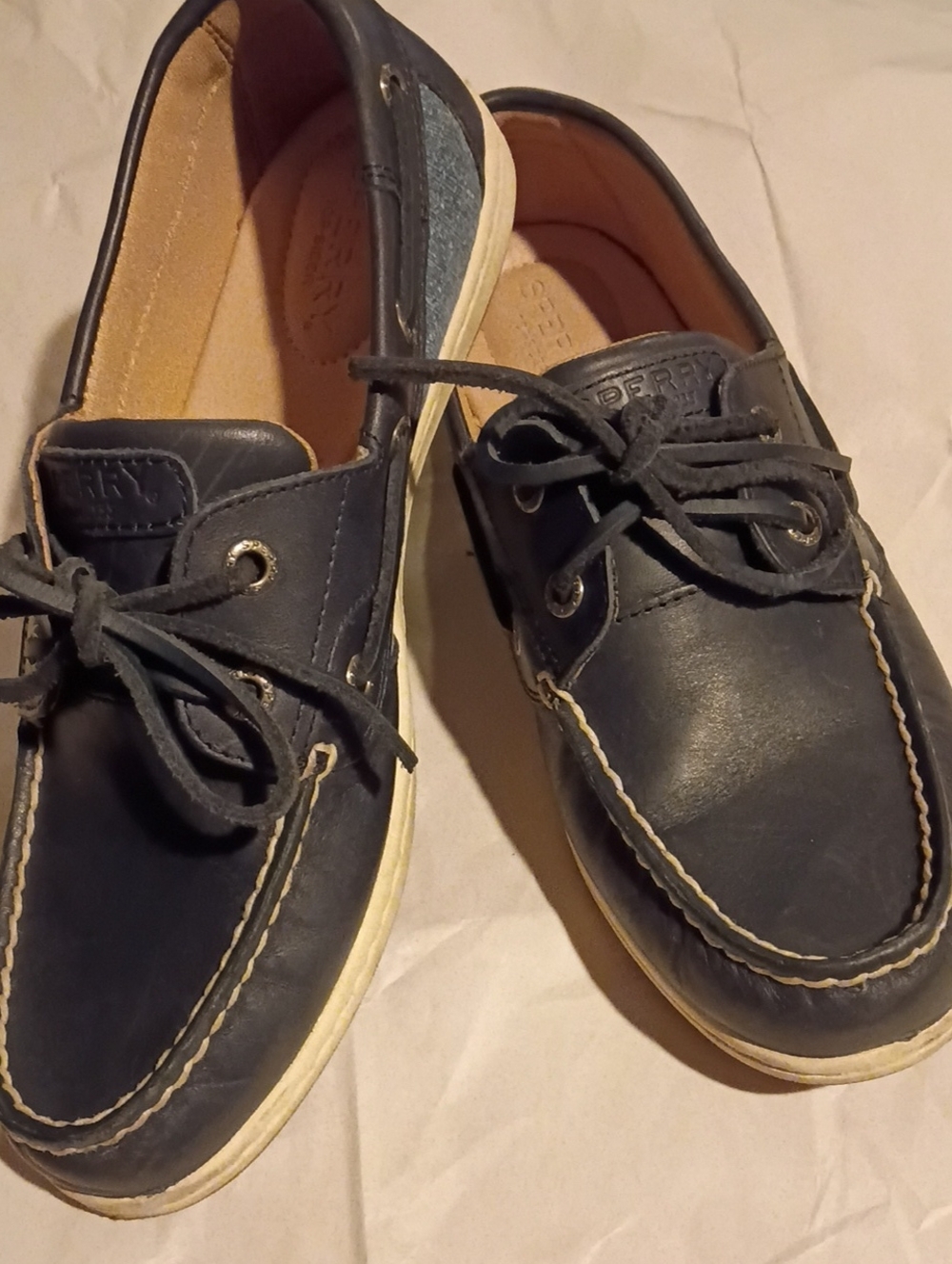 Sperry Navy Blue Leather Women’s Moccasins